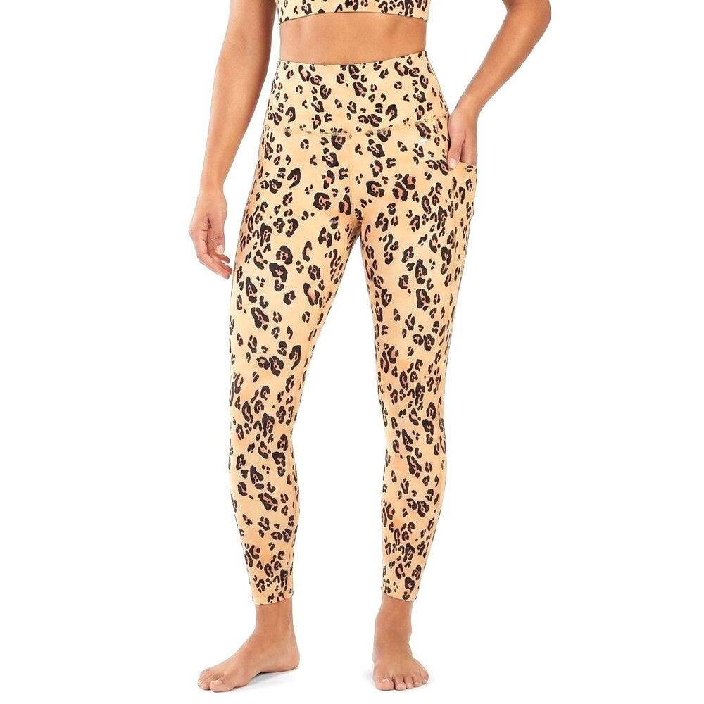 Fabletic Powerhold Legging Women Large High Waisted Cheetah Animal Print NWT